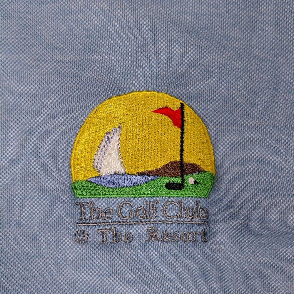 Travis Mathew Mens Polo Shirt Blue Gray The Golf Club Resort Pima Cotton Size M - Picture 4 of 15